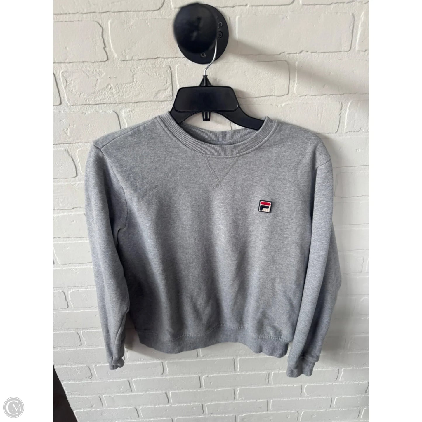 Sweatshirt Crewneck By Fila In Grey, Size: S