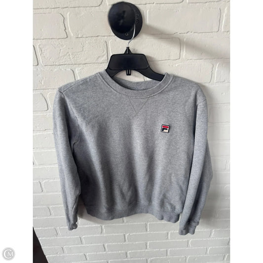 Sweatshirt Crewneck By Fila In Grey, Size: S