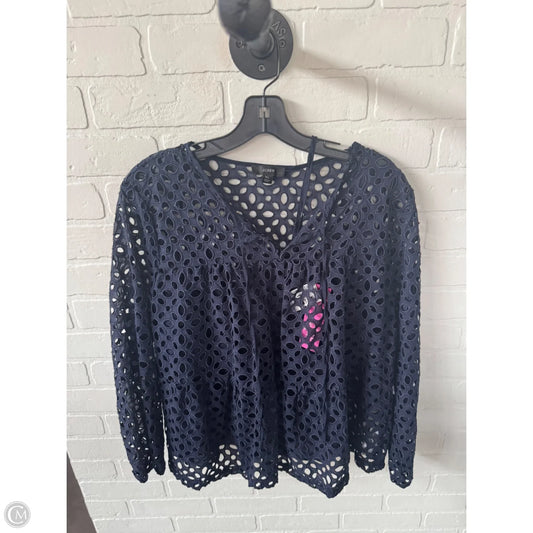 Top 2pc Long Sleeve By J. Crew In Blue, Size: Xl