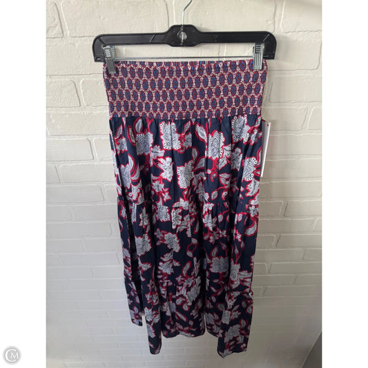 Skirt Midi By Susan Graver In Blue & Red, Size: 2