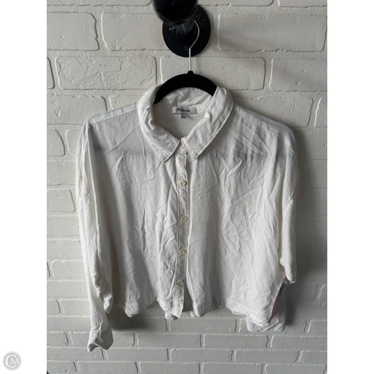 Top Long Sleeve By Madewell In Cream, Size: L