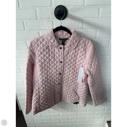 Coat Puffer & Quilted By Lauren By Ralph Lauren In Pink, Size: L