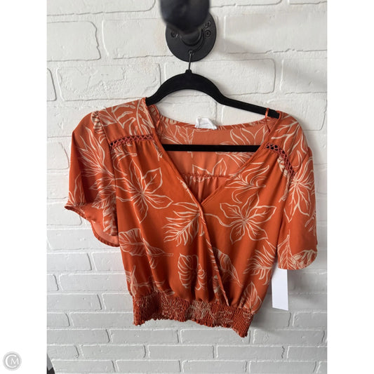 Top Short Sleeve By Sienna Sky In Orange, Size: M
