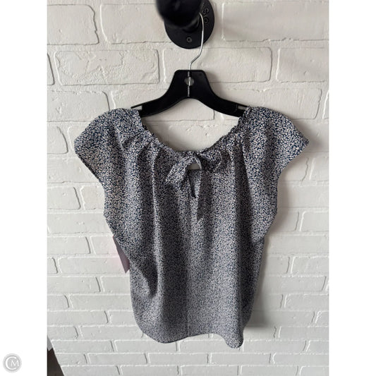Top Short Sleeve By Lc Lauren Conrad In Blue & Tan, Size: S