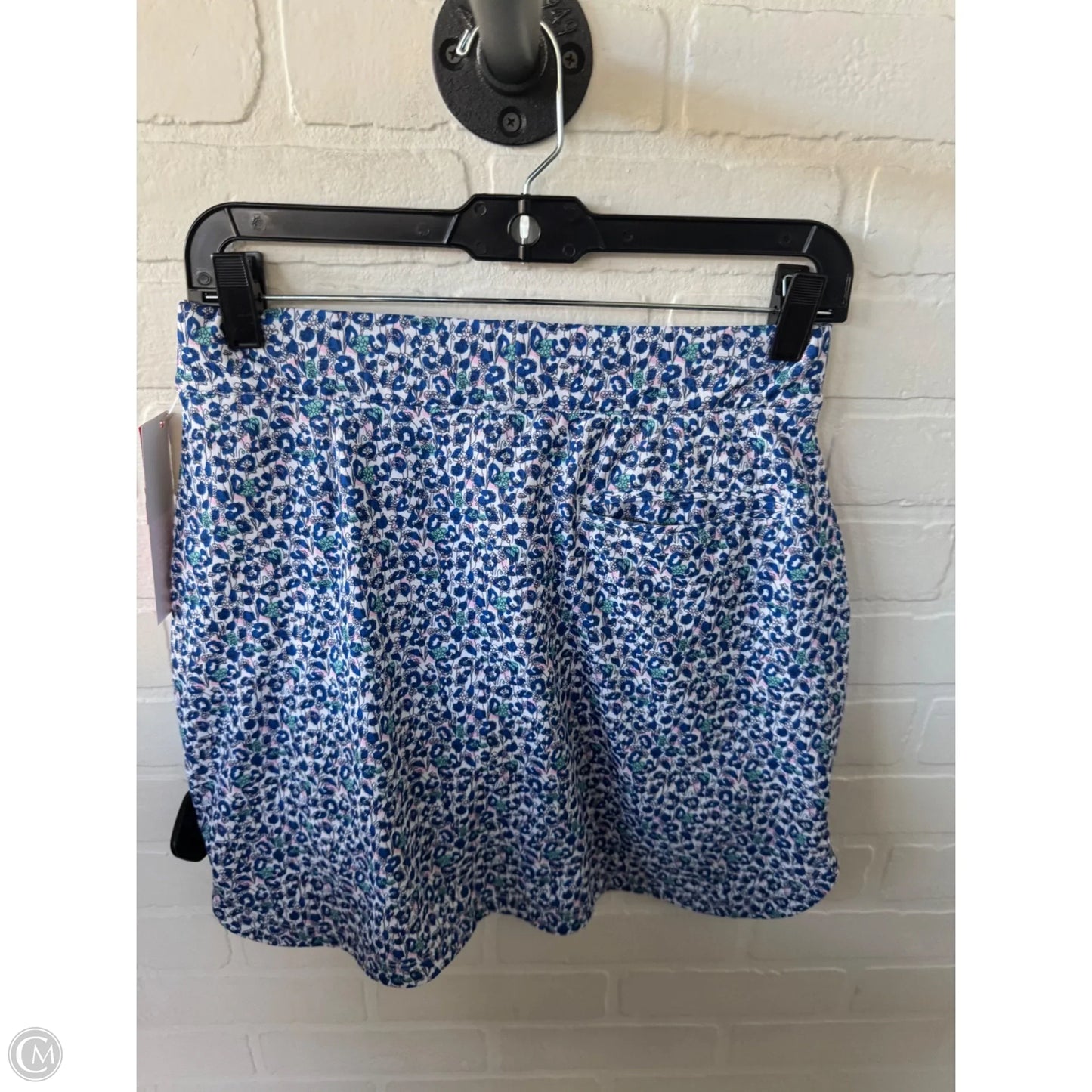 Athletic Skort By Peter Millar In Blue & White, Size: 4