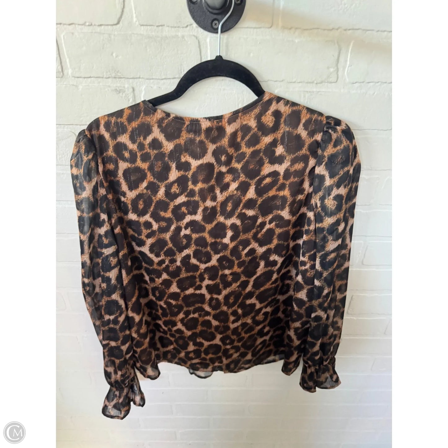 Top Long Sleeve By Adyson Parker In Animal Print, Size: M