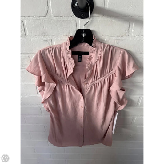 Top Short Sleeve By White House Black Market In Pink, Size: Xs