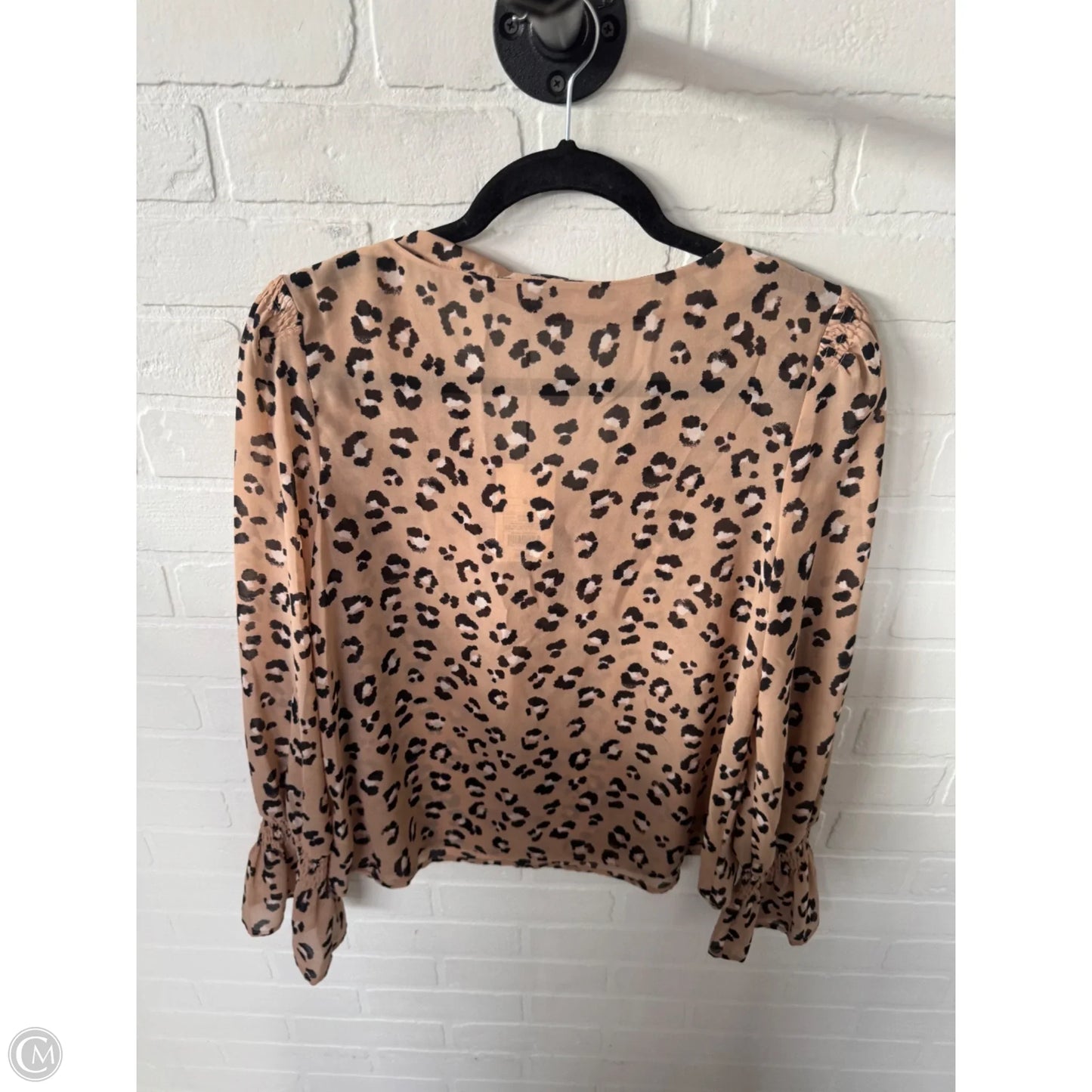 Top Long Sleeve By A New Day In Black & Tan, Size: S