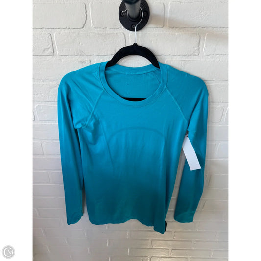Athletic Top Long Sleeve Crewneck By Lululemon In Blue, Size: S