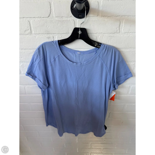 Athletic Top Short Sleeve By Lululemon In Blue, Size: S