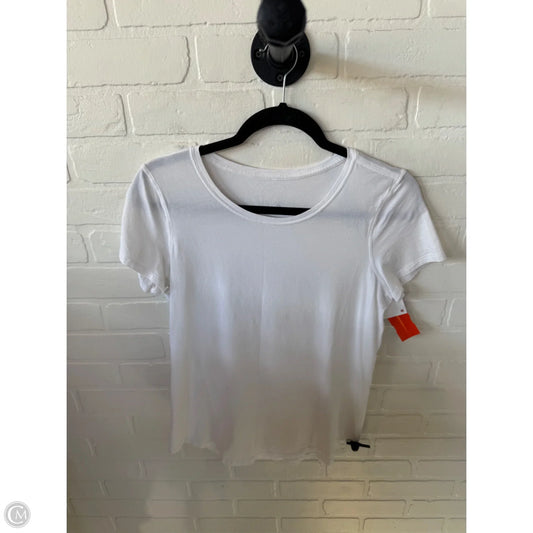 Athletic Top Short Sleeve By Lululemon In White, Size: S