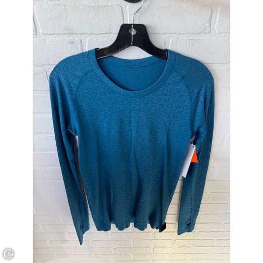 Athletic Top Long Sleeve Crewneck By Lululemon In Blue, Size: M