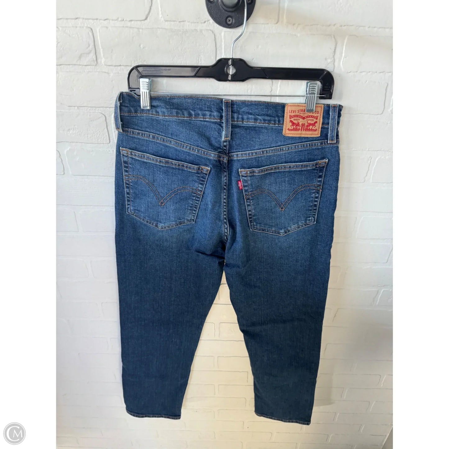 Jeans Straight By Levis In Blue Denim, Size: 10