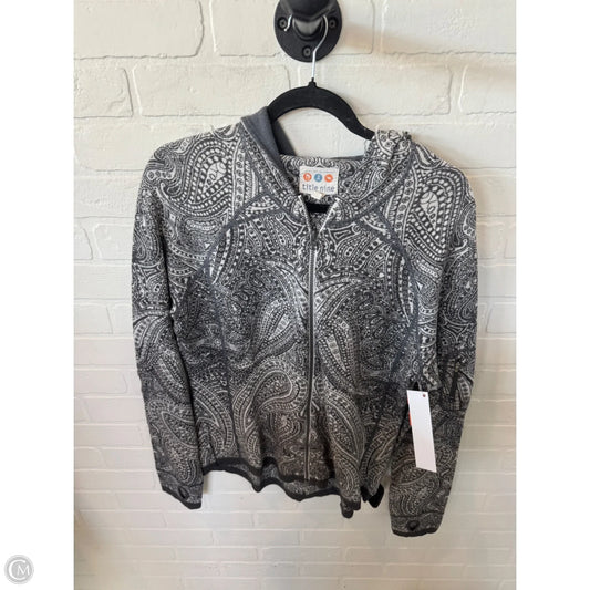 Sweater Cardigan By Title Nine In Grey & White, Size: Xl