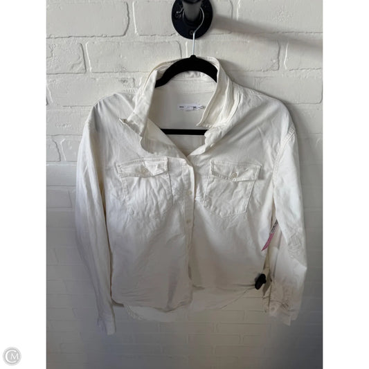 Top Long Sleeve By Good American In White, Size: S