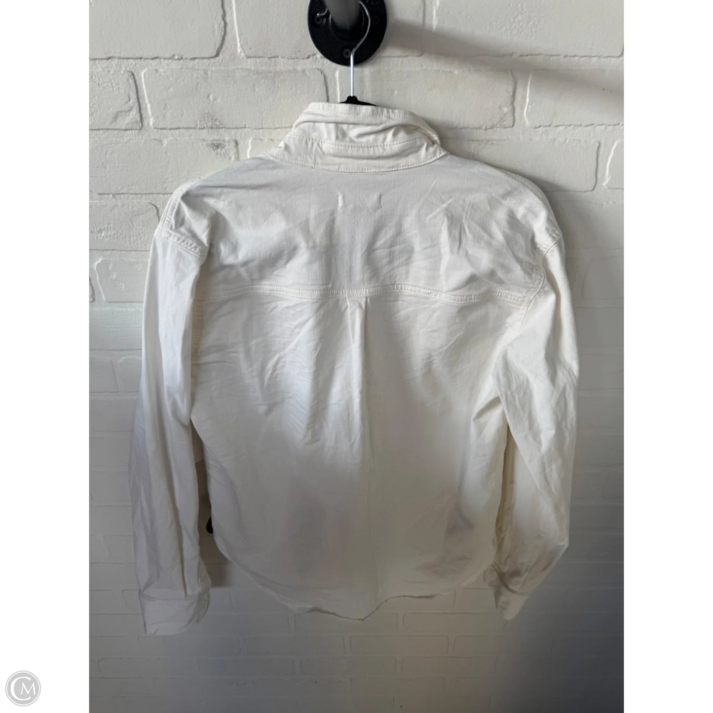 Top Long Sleeve By Good American In White, Size: S