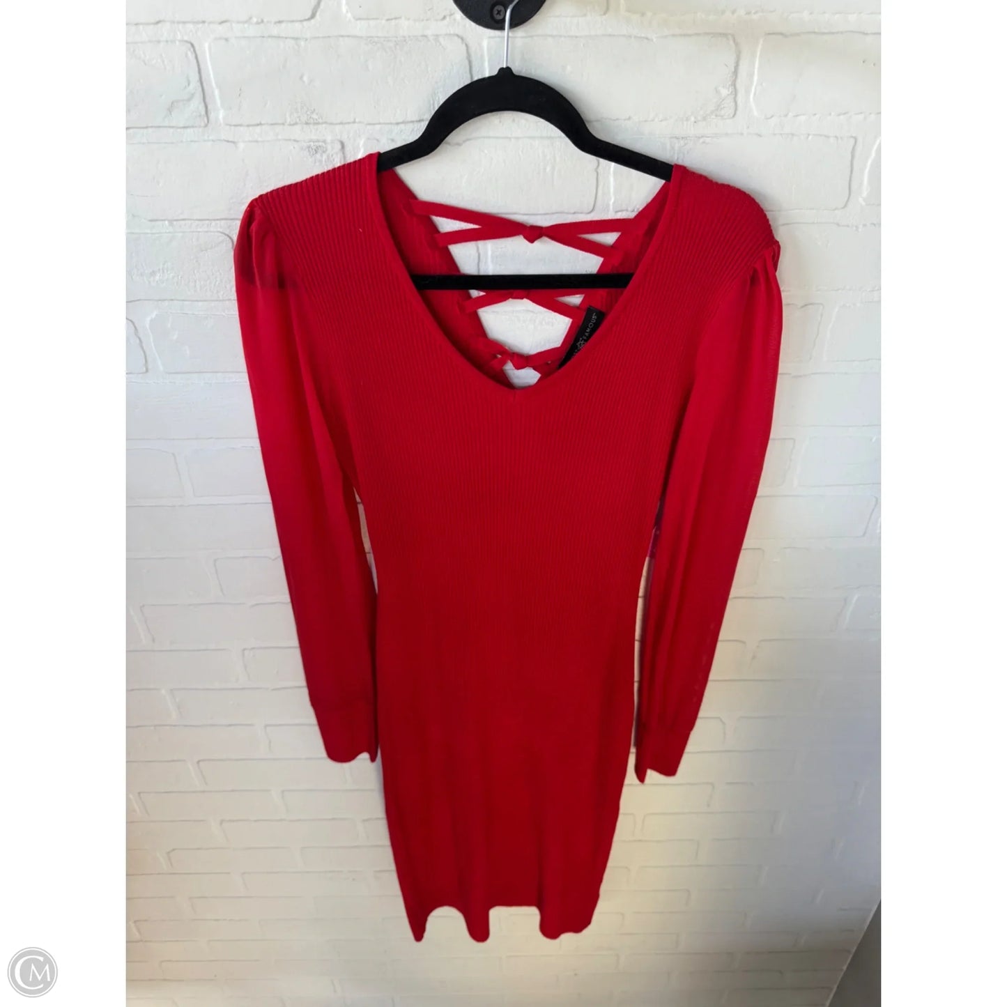 Dress Sweater By Almost Famous In Red, Size: L