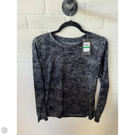 Athletic Top Long Sleeve Crewneck By Under Armour In Black & Grey, Size: L