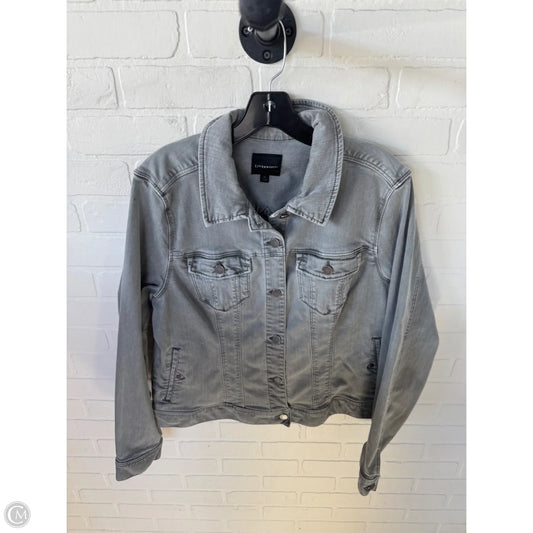 Jacket Denim By Liverpool In Grey Denim, Size: Xl