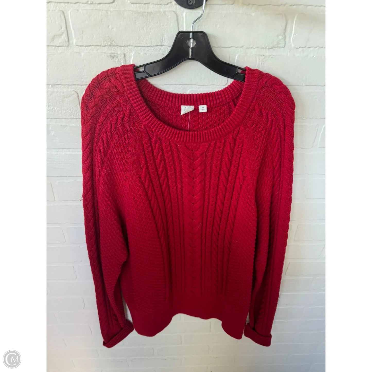 Sweater By Gap In Red, Size: Xxl