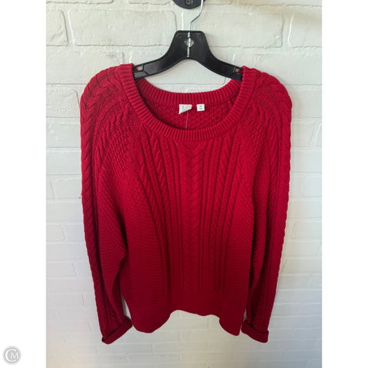 Sweater By Gap In Red, Size: Xxl