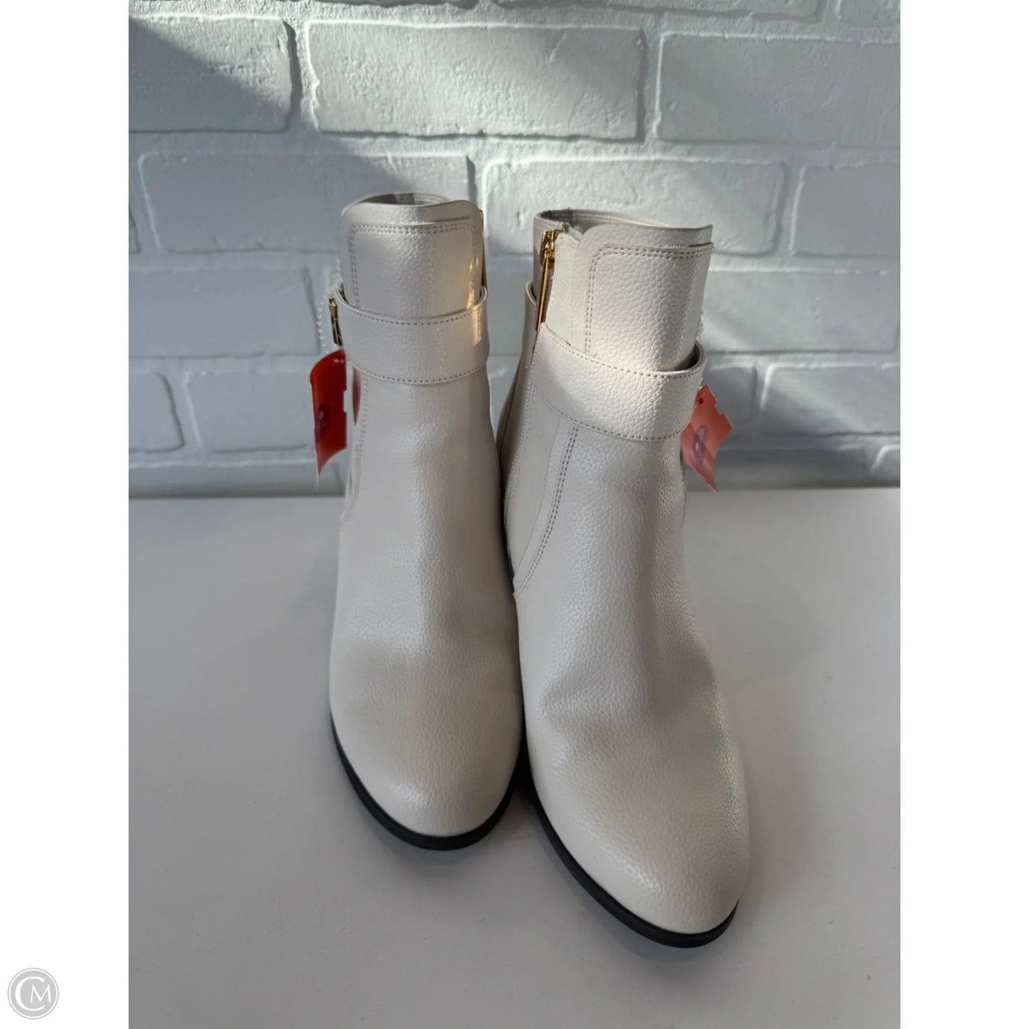 Boots Ankle Heels By Michael By Michael Kors In Cream, Size: 8