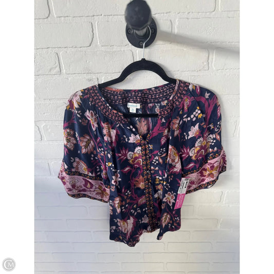 Top Short Sleeve By Sundance In Blue & Purple, Size: Xs