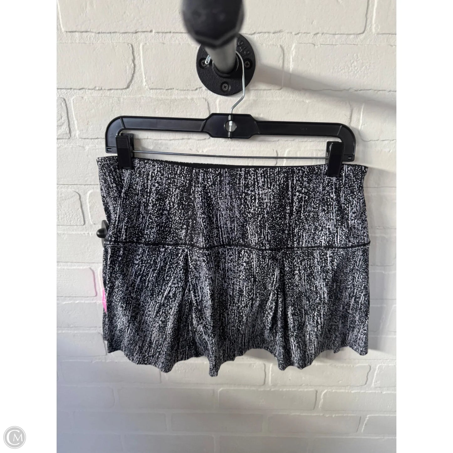 Athletic Skort By Lululemon In Black & Grey, Size: 8