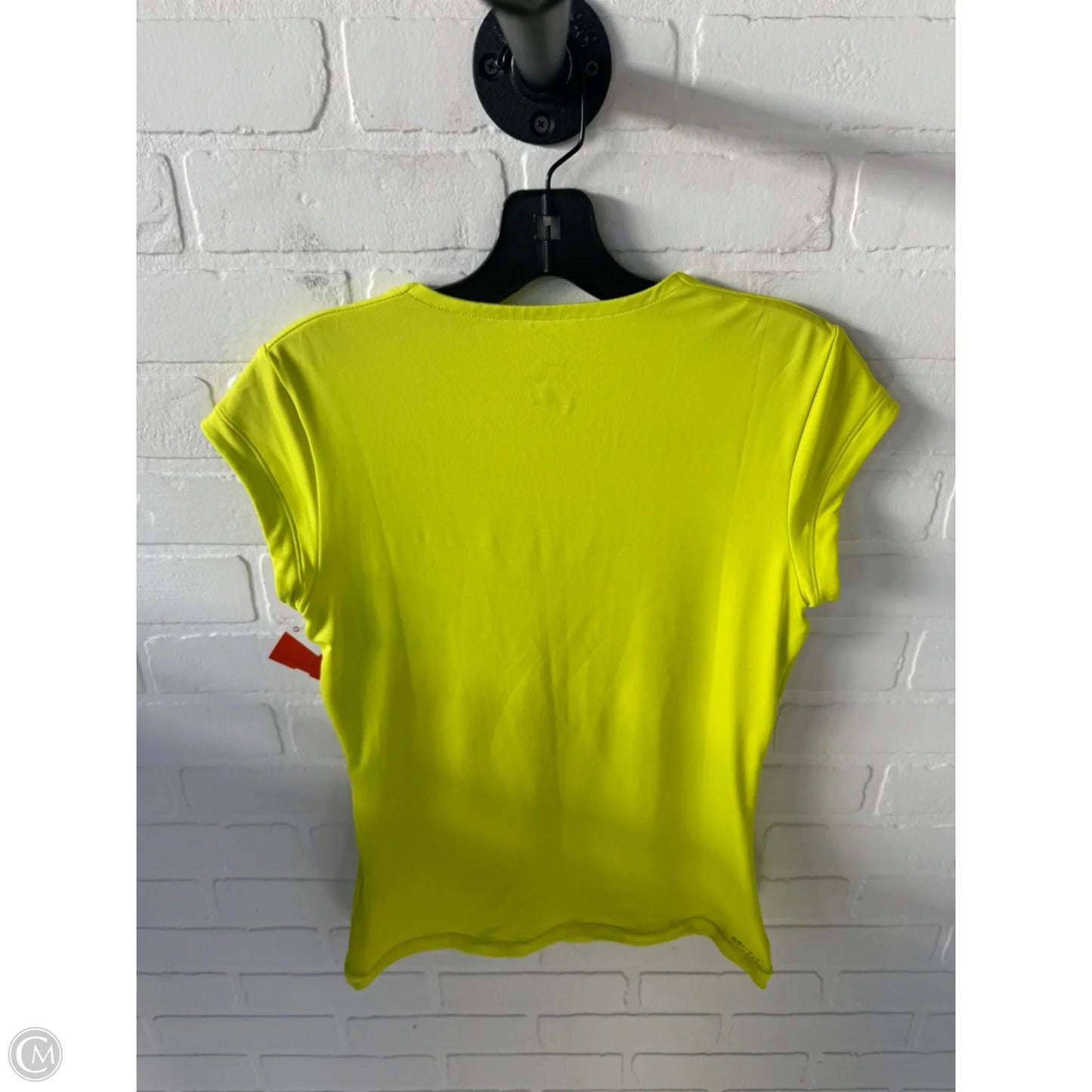 Athletic Top Short Sleeve By Nike In Yellow, Size: M