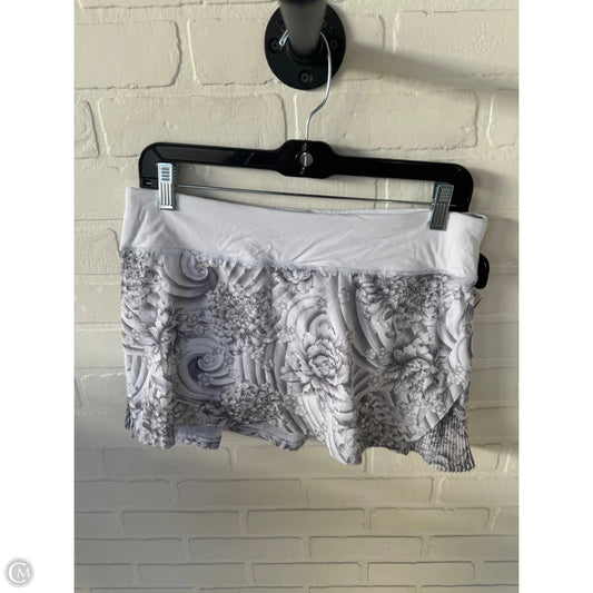 Athletic Skort By Lululemon In Grey & White, Size: 8