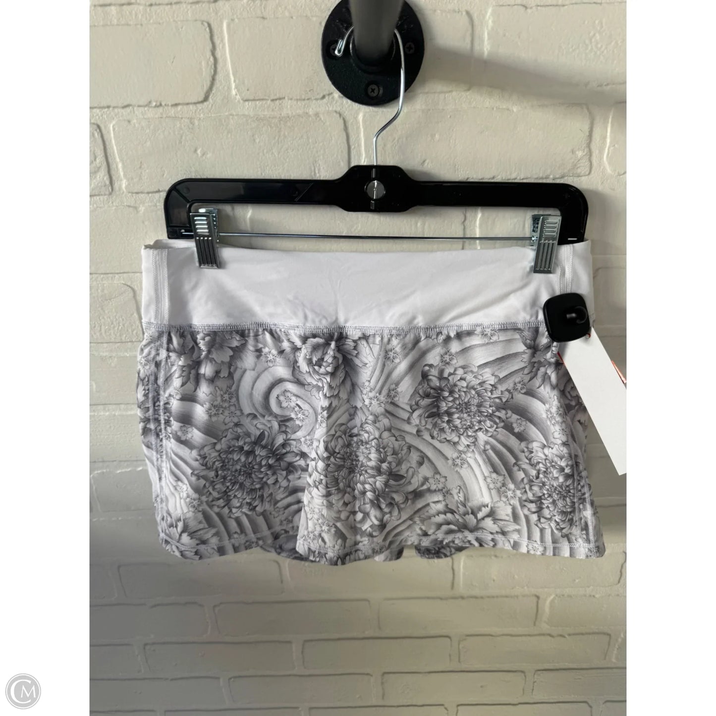 Athletic Skort By Lululemon In Grey & White, Size: 8