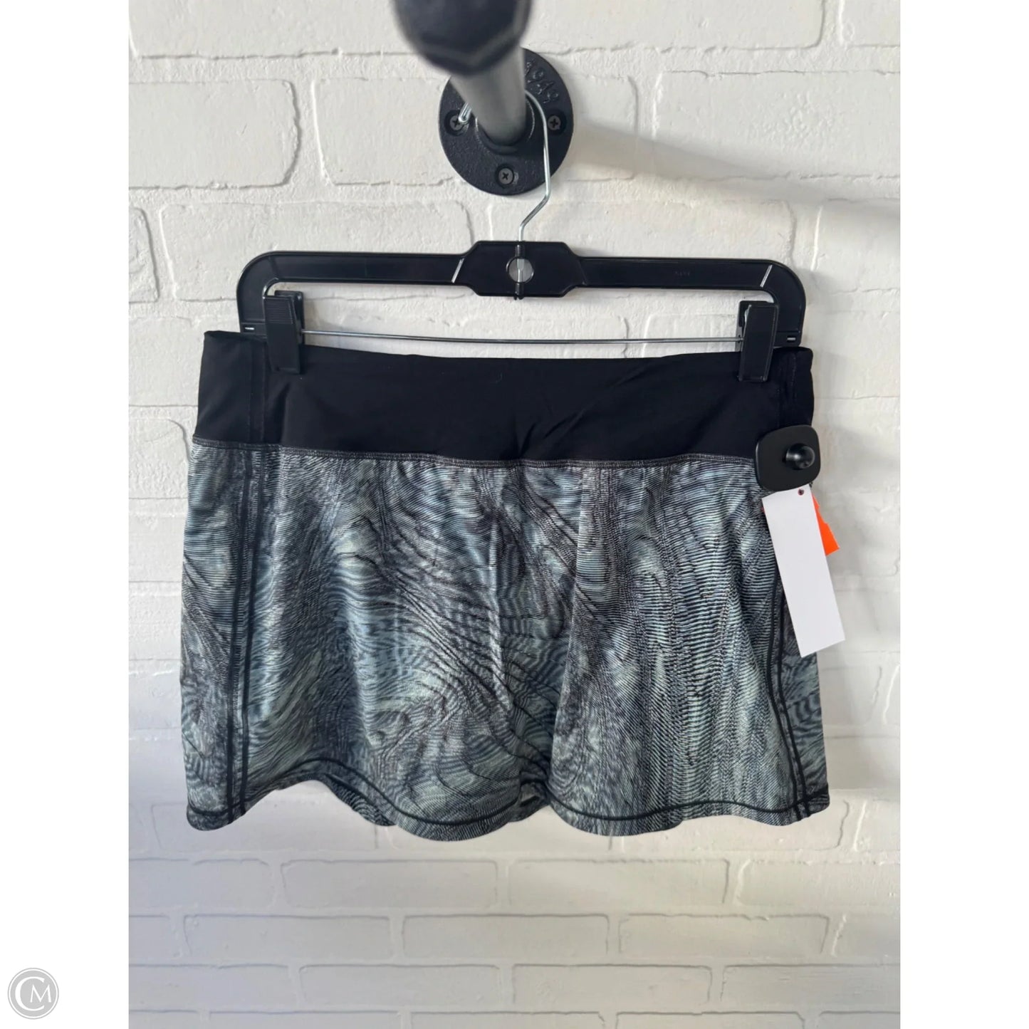 Athletic Skort By Lululemon In Black & Green, Size: 8