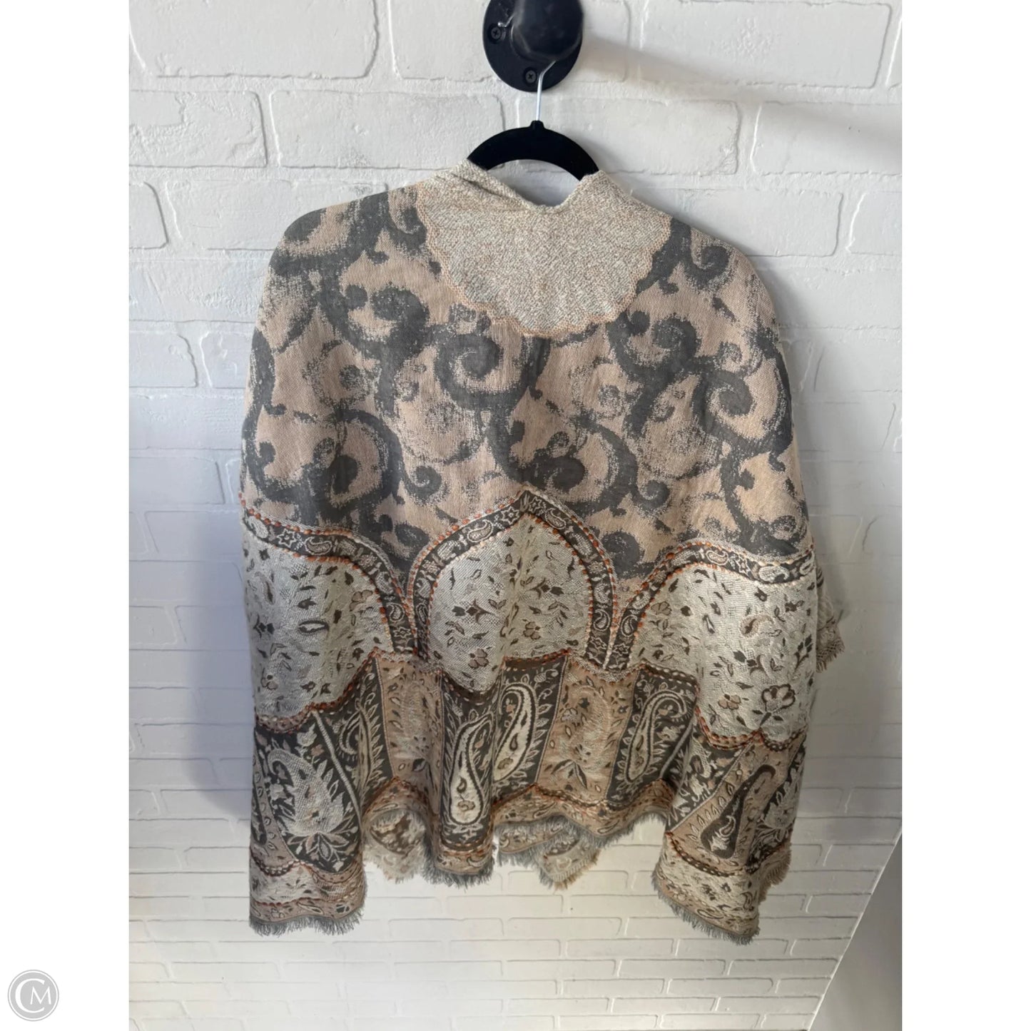 Shawl By World Market In Grey & Tan, Size: Osfm