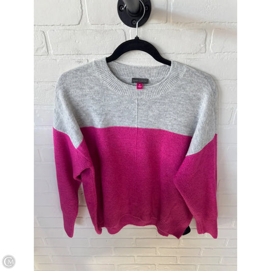 Sweater By Vince Camuto In Grey & Pink, Size: M