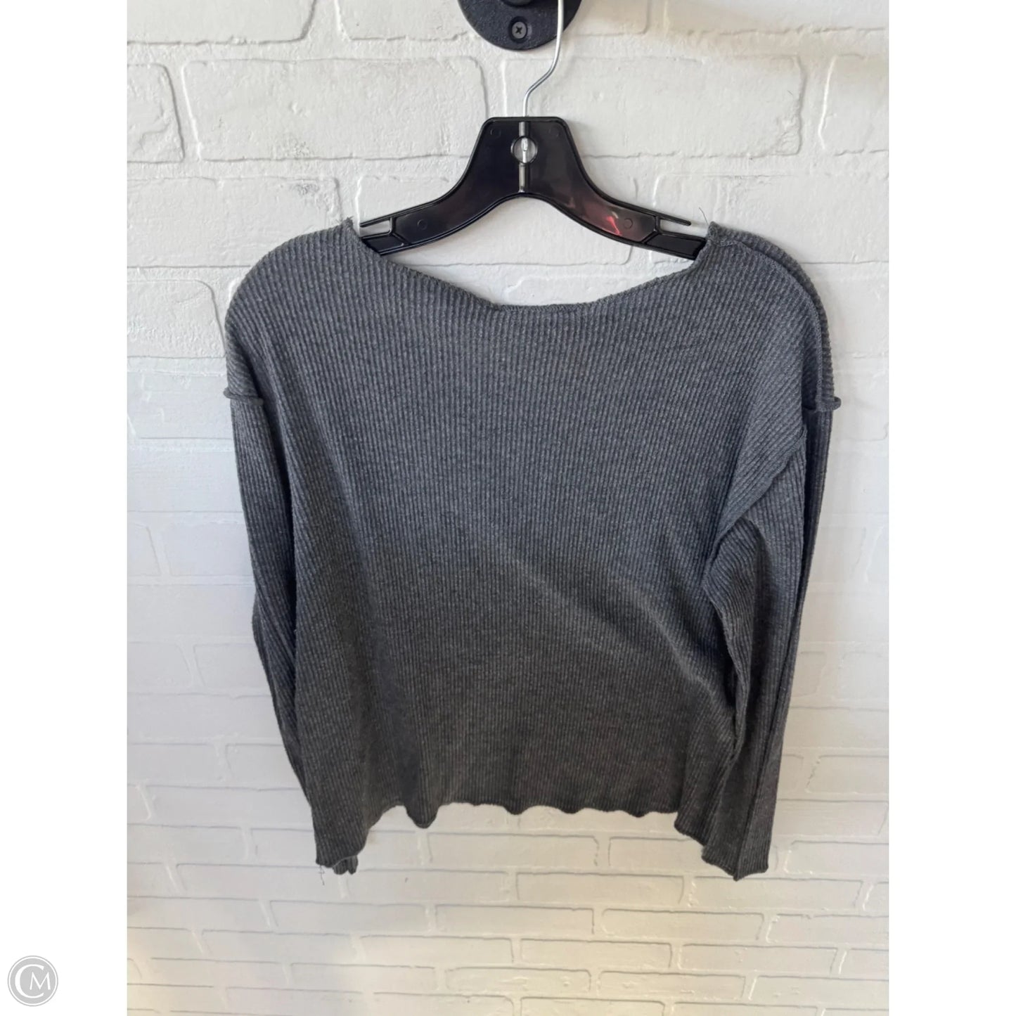 Top Long Sleeve By For The Republic In Grey, Size: L