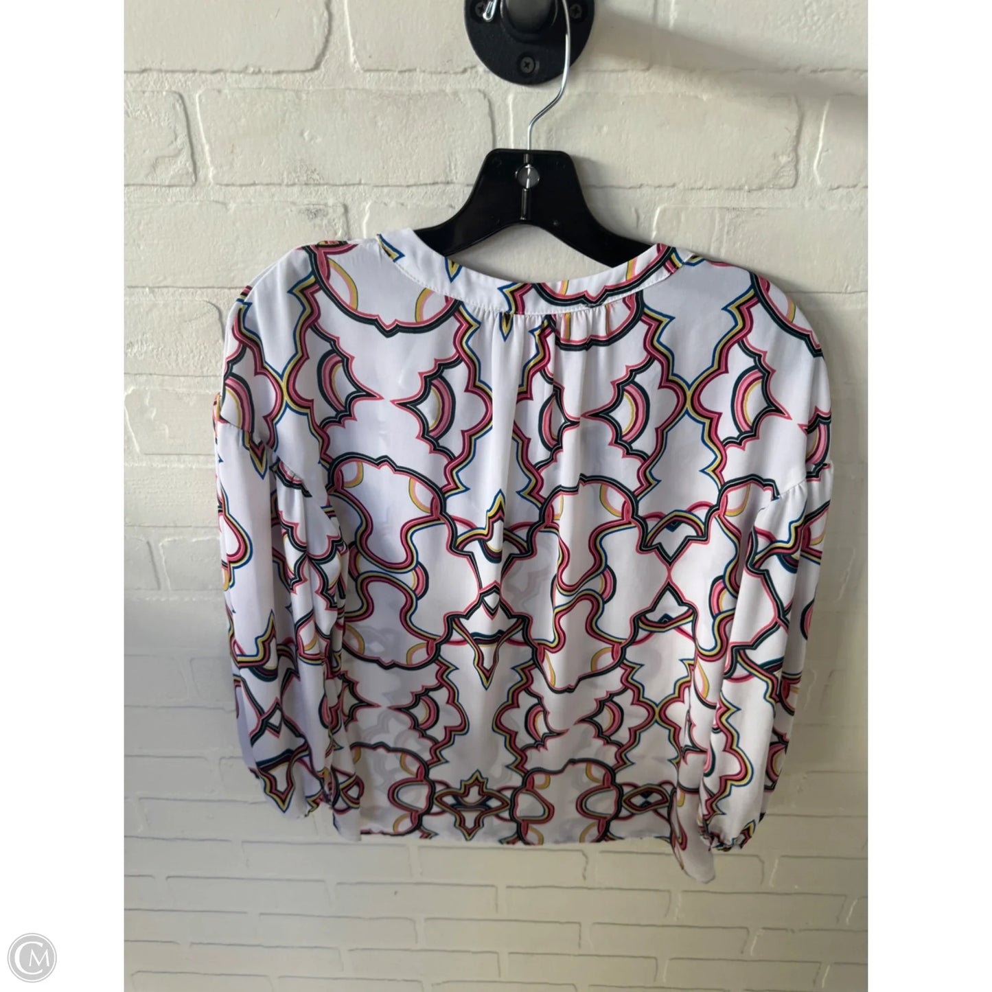 Top 3/4 Sleeve By Catherine Malandrino In Pink & White, Size: S