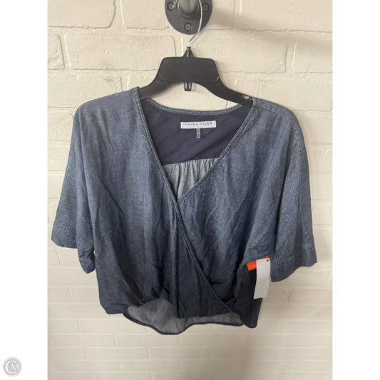 Top Short Sleeve By Trina Turk In Blue Denim, Size: M