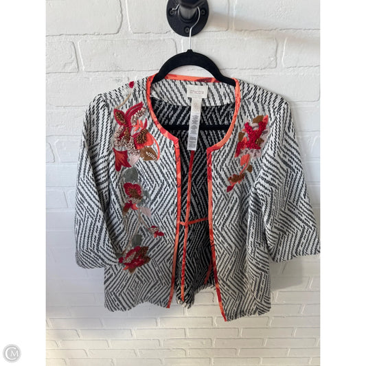 Blazer By Chicos In Black & Grey, Size: S