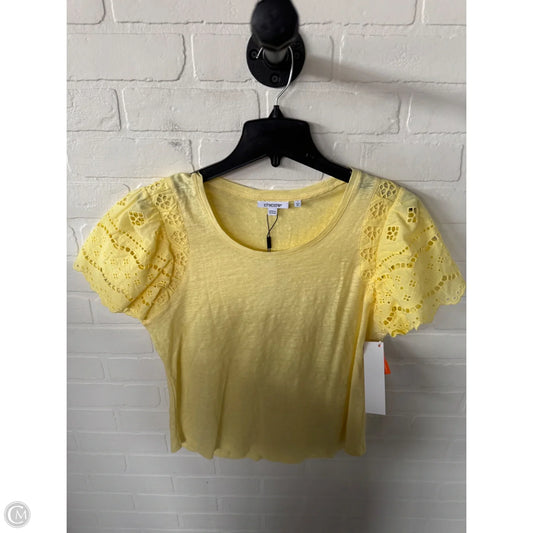 Top Short Sleeve By Chicos In Yellow, Size: M