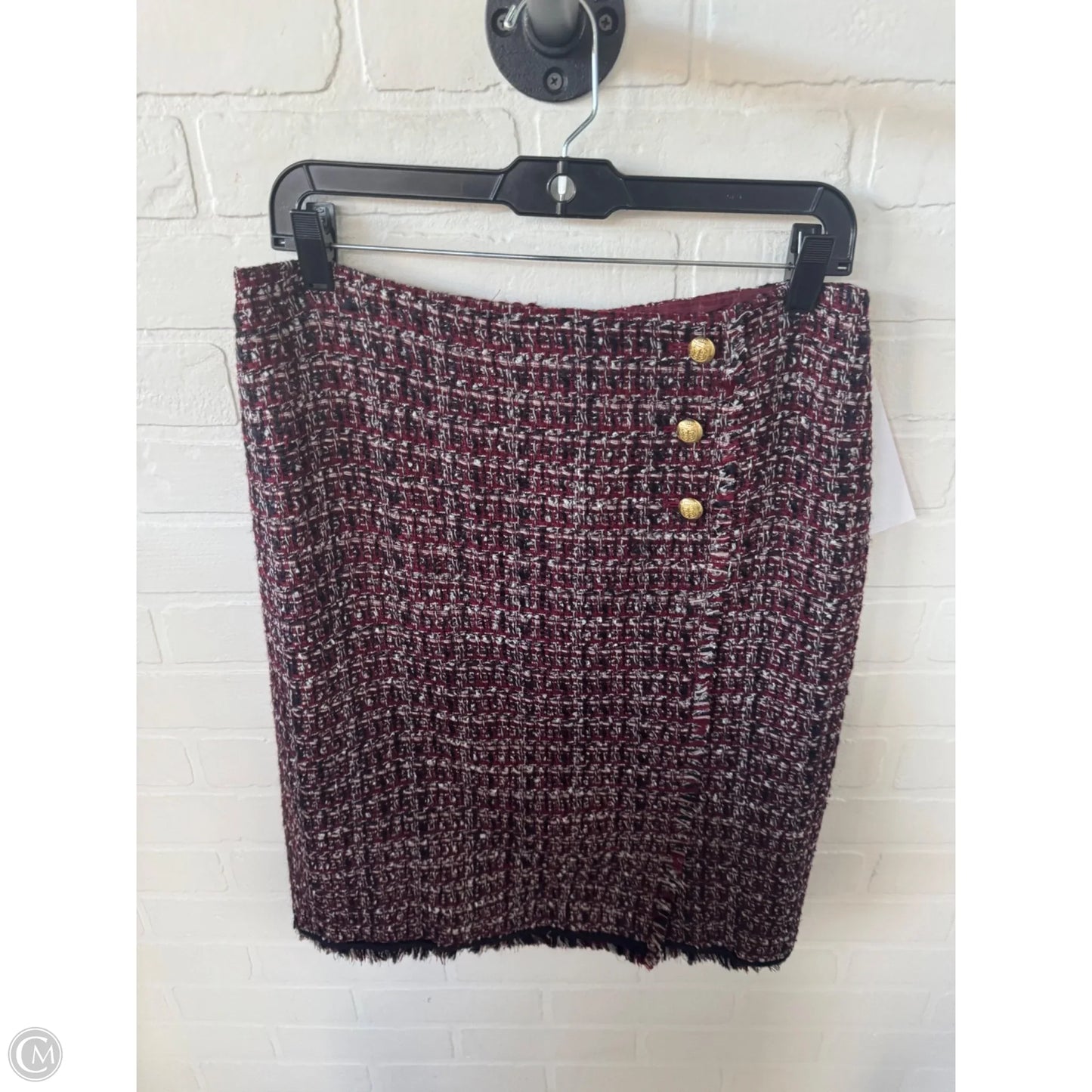 Skirt Midi By Talbots In Black & Red, Size: 6