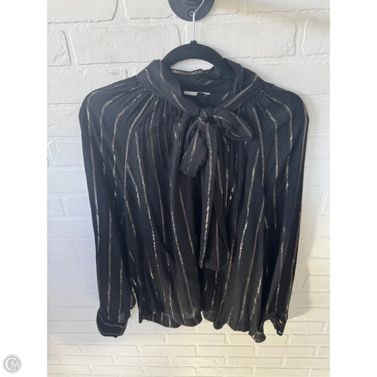 Top Long Sleeve By Universal Thread In Black & Gold, Size: Xl