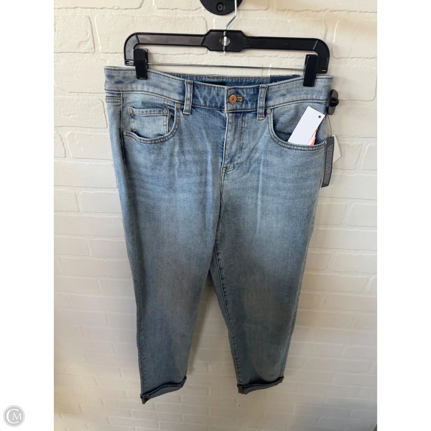 Jeans Straight By Talbots In Blue Denim, Size: 4