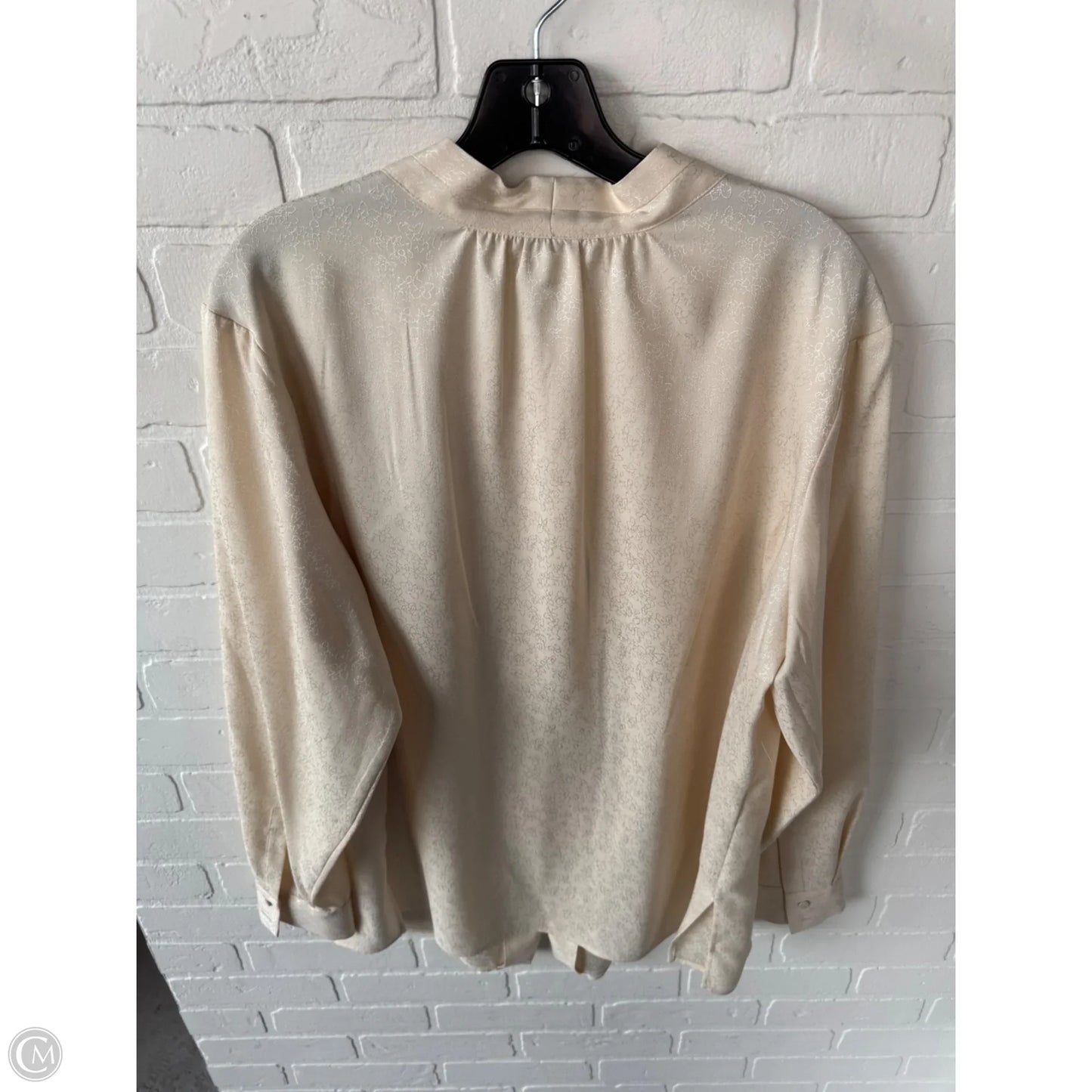 Top Long Sleeve By Calvin Klein In Gold, Size: 1x