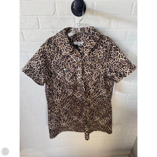 Dress Casual Short By Loft In Animal Print, Size: M