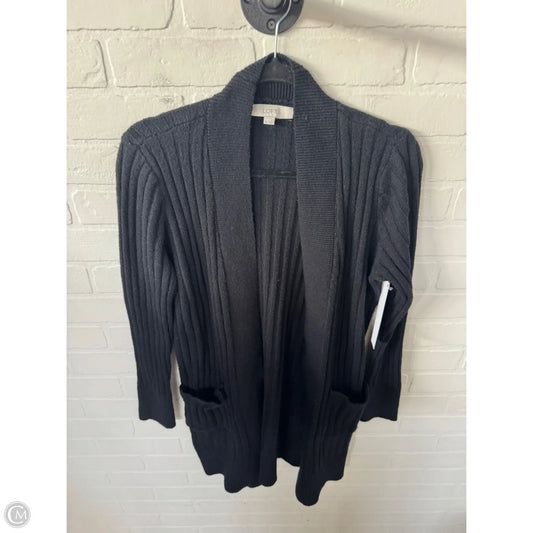 Sweater Cardigan By Loft In Black, Size: M
