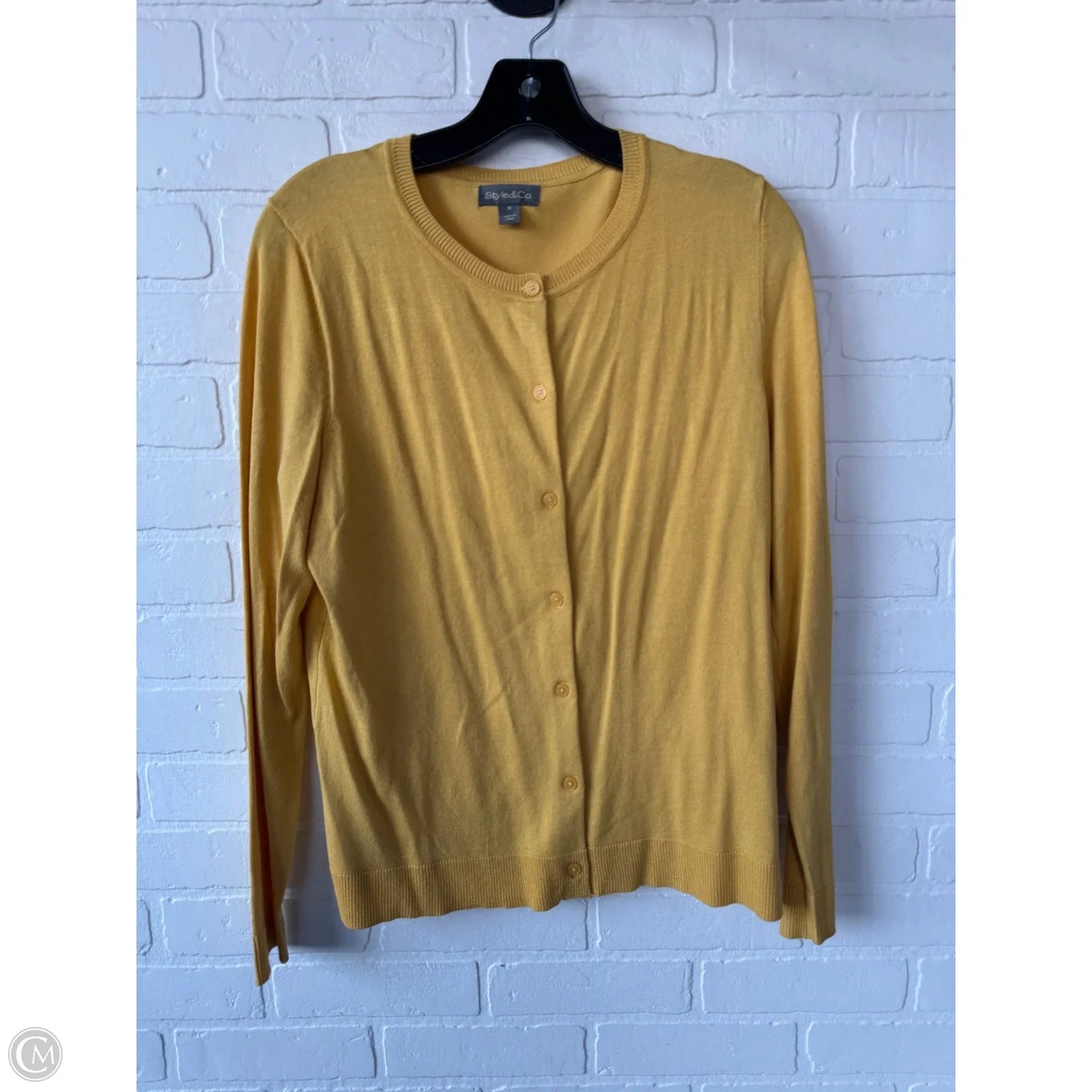 Sweater Cardigan By Style And Co Collection Women In Yellow, Size: M
