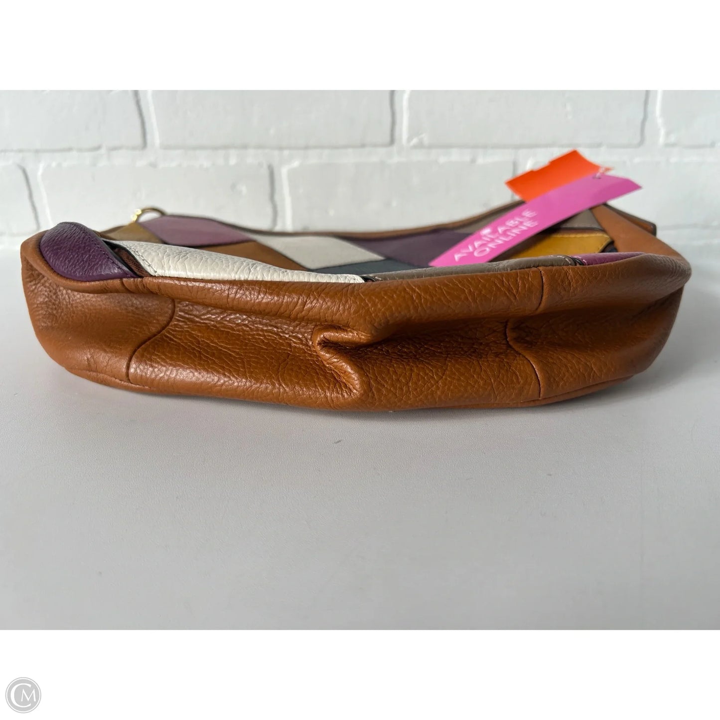 Handbag Leather By Fossil, Size: Medium