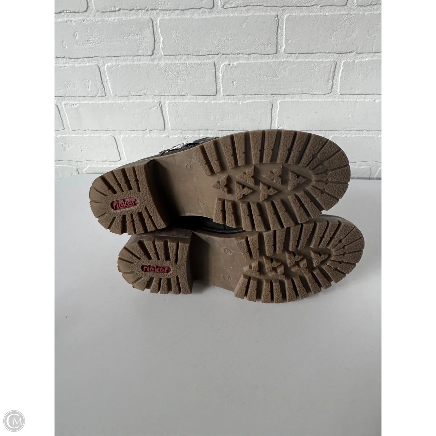 Boots Mid-calf Flats By Riekers In Grey, Size: 9.5