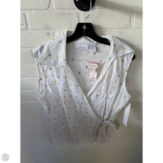 Top Sleeveless By Dressbarn In Pink & Yellow, Size: Xl