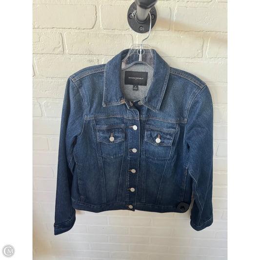 Jacket Denim By Banana Republic In Blue, Size: M